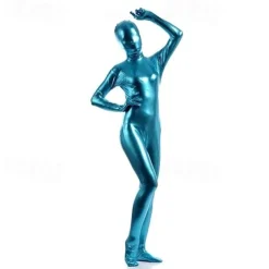 Shiny Zentai Suits Cosplay Costume Bodysuit Carnival Costume Full Body Suit Men's Women's Sexy Costume Solid Colored Spandex Latex Costume for Halloween