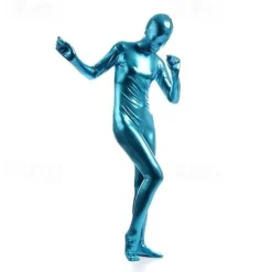 Shiny Zentai Suits Cosplay Costume Bodysuit Carnival Costume Full Body Suit Men's Women's Sexy Costume Solid Colored Spandex Latex Costume for Halloween