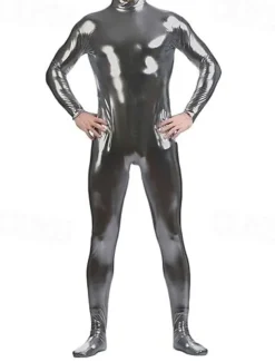 Shiny Zentai Suits Skin Suit Bodysuit Carnival Costume Full Body Suit Men's Women's Sex Solid Colored Spandex Latex Costume for Halloween Masquerade Adults'