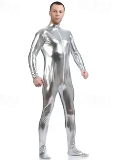 Shiny Zentai Suits Skin Suit Bodysuit Carnival Costume Full Body Suit Men's Women's Sex Solid Colored Spandex Latex Costume for Halloween Masquerade Adults'
