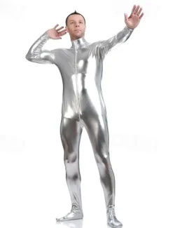 Shiny Zentai Suits Skin Suit Bodysuit Carnival Costume Full Body Suit Men's Women's Sex Solid Colored Spandex Latex Costume for Halloween Masquerade Adults'