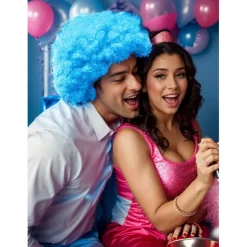 Short Bob Hair Wigs Curly with Flat Bangs Synthetic Colorful Cosplay Daily Party Neon Wig for Women Halloween Cosplay Party Wigs