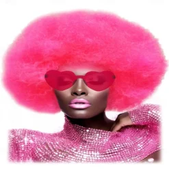 Short Bob Hair Wigs Straight with Flat Bangs Synthetic Colorful Cosplay Daily Party Neon Wig for Women (Only Wigs)