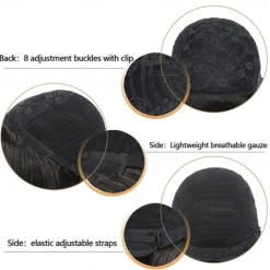 Short Bob Wigs Human Hair 8 Inch Glueless Wear and Go Bob Wig With Bangs Human Hair Wigs for Black Women Human Hair Brazilian Straight Hair None Lace Front Natural Black Wig