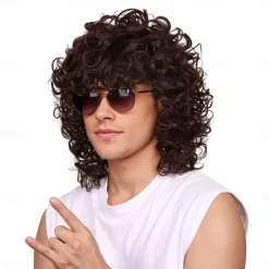 Short Curly Halloween Cosplay Wig for Men For Carvinal