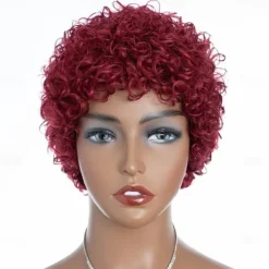 Short Curly Human Hair Wigs for Women 100% Brazilian Virgin Short Human Hair Pixie Cut Wigs Short bob Curly Non Lace Human Hair Wigs