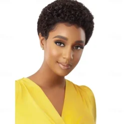 Short Curly Human Hair Wigs for Women 100% Brazilian Virgin Short Human Hair Pixie Cut Wigs Short bob Curly Non Lace Human Hair Wigs