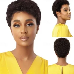 Short Curly Human Hair Wigs for Women 100% Brazilian Virgin Short Human Hair Pixie Cut Wigs Short bob Curly Non Lace Human Hair Wigs