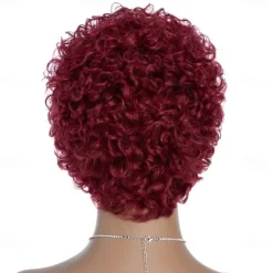 Short Curly Human Hair Wigs for Women 100% Brazilian Virgin Short Human Hair Pixie Cut Wigs Short bob Curly Non Lace Human Hair Wigs