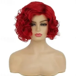 Short Curly White Wig for Women Synthetic Natural Wavy Costume Wig for Cosplay Party Halloween Wigs