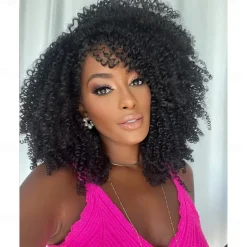 Short Curly Wig Afro Curly Wigs Kinky Curly Hair Wig Synthetic Afro Wigs for Black Women