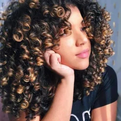 Short Curly Wigs for Black Women Soft Black Big Curly Wig with Bangs Afro Kinky Curls Heat Resistant Natural Looking Synthetic Wig for African American Women Christmas Party Wigs