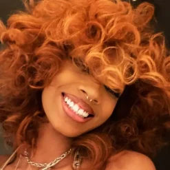 Short Curly Wigs for Black Women Soft Black Big Curly Wig with Bangs Afro Kinky Curls Heat Resistant Natural Looking Synthetic Wig for African American Women Christmas Party Wigs