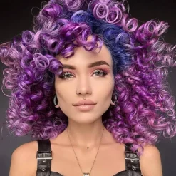 Short Curly Wigs for Black Women Soft Black Big Curly Wig with Bangs Afro Kinky Curls Heat Resistant Natural Looking Synthetic Wig for African American Women Christmas Party Wigs