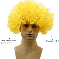 Short Fluffy Afro Wigs-Women Men Kinky Curly Disco Hippie Wig for Costume Cosplay Carnival Christmas Party