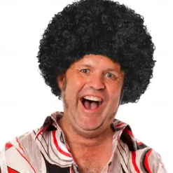 Short Fluffy Afro Wigs-Women Men Kinky Curly Disco Hippie Wig for Costume Cosplay Carnival Christmas Party