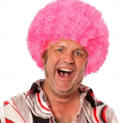 Short Fluffy Afro Wigs-Women Men Kinky Curly Disco Hippie Wig for Costume Cosplay Carnival Christmas Party