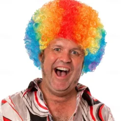 Short Fluffy Afro Wigs-Women Men Kinky Curly Disco Hippie Wig for Costume Cosplay Carnival Christmas Party