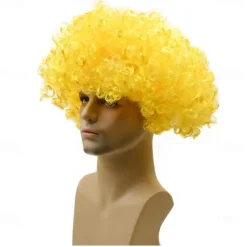 Short Fluffy Afro Wigs-Women Men Kinky Curly Disco Hippie Wig for Costume Cosplay Carnival Christmas Party