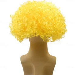 Short Fluffy Afro Wigs-Women Men Kinky Curly Disco Hippie Wig for Costume Cosplay Carnival Christmas Party