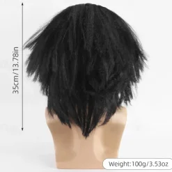 Short Fluffy Synthetic Hair Red Clown Horror Halloween Cosplay Wigs for Men Adult