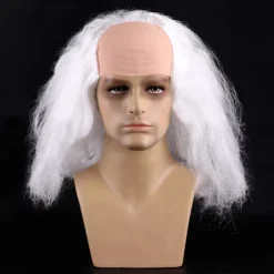 Short Fluffy Synthetic Hair Red Clown Horror Halloween Cosplay Wigs for Men Adult