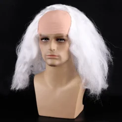 Short Fluffy Synthetic Hair Red Clown Horror Halloween Cosplay Wigs for Men Adult