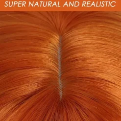 Short Orange Bob Wigs with BangsShort Straight Bob Orange Wigs for Women Hair Bob Cut Wig Shoulder Length WigNatural Looking Cosplay Daily Party Wig Halloween Christmas Party Wigs