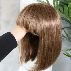 Short Pixie Cut Color Wigs 150% Brazilian Remy Straight Wig Human Hair Bob Wigs Fringe Wigs Human Hair Wigs For Black Women