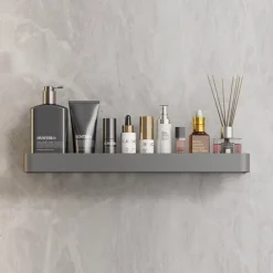 Shower Caddy Bathroom Shelves Wall Mounted Gun Grey Storage Organizer Rack Bathroom Kitchen Bathroom Hardware Pendant Bathroom Shelf Space Aluminum Shower Rack Corner Shelf Square Bath Shower Shelf
