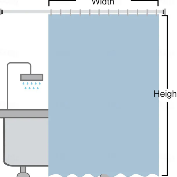 Shower Curtain with Hooks 180cm*180cm(70"*70") Polyester Washable Waterproof Landscape Waterfall Pattern
