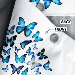 Shower Curtain with Hooks 180cm*180cm(70