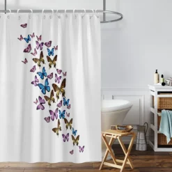 Shower Curtain with Hooks 180cm*180cm(70