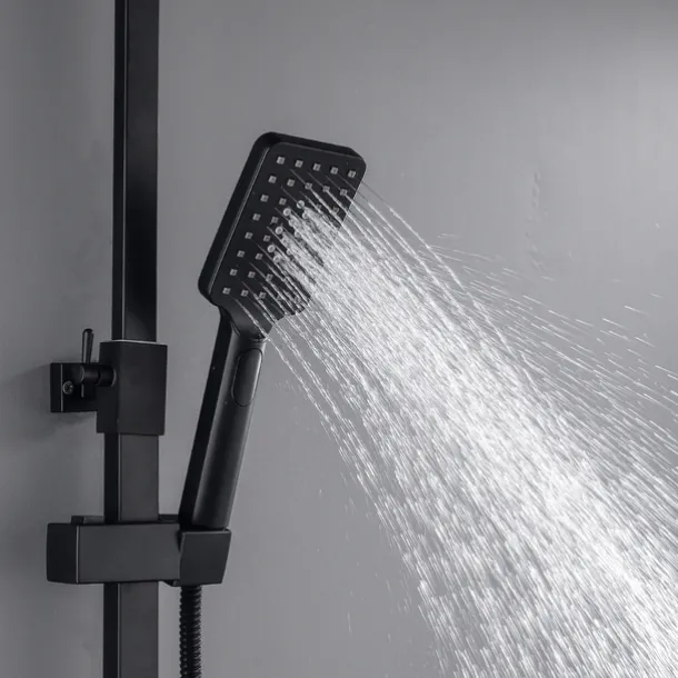 Shower Faucet / Shower System / Rainfall Shower Head System Set - Handshower Included LED Rainfall Shower Contemporary Electroplated / Painted Finishes Mount Outside Ceramic Valve Bath Shower Mixer
