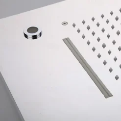 Shower Faucet,500*360 Chrome LED Shower Faucet Sets with Stainless Steel Shower Head and Handshower Ceiling Mounted Water Fall/Jet/Rainfall Shower Head(The Product Needs to be Electrified to Use)