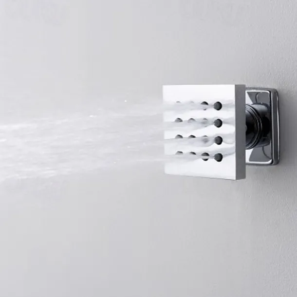 Shower Faucet,12 inch Chrome Shower Faucets Sets Complete with Brass Shower Head and Solid Brass Handshower+Wall MountedRainfall Shower Head System(Contain Bodysprays,Shower Arm,Handshower)