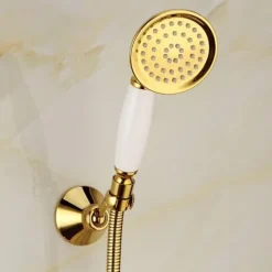 Shower Faucet Set Handshower Included Vintage Style/Country Brass/Electroplated Mount Outside Ceramic Valve Bath Shower