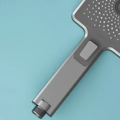 Shower Faucet,Rainfall Shower Set Piano Digital Intelligent Brass Bathroom Faucets Hot Cold Waterfall Tap Rainfall Gray/White/Black Shower System