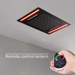 Shower Faucet,Rainfall Shower System Thermostatic Mixer valve Body Jet Massage Set - Rainfall Shower Multi Spray Shower Waterfall Contemporary Painted Finishes Mount Inside Brass Valve