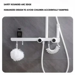 Shower Faucet,Shower System Rainfall Shower Head System Set Handshower Included Multi Spray Shower Contemporary Painted Finishes Mount Outside Ceramic Valve Bath Shower Mixer Taps