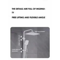 Shower Faucet,Shower System Rainfall Shower Head System Set Handshower Included Multi Spray Shower Contemporary Painted Finishes Mount Outside Ceramic Valve Bath Shower Mixer Taps