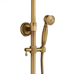 Shower Faucet,Shower System Set,Rainfall Antique Antique Copper Shower System Ceramic Valve Bath Shower Mixer Taps