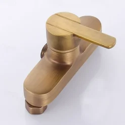 Shower Faucet,Shower System Set,Rainfall Antique Antique Copper Shower System Ceramic Valve Bath Shower Mixer Taps