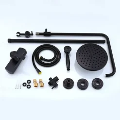 Shower Faucet,Shower System Set Antique Oil-rubbed Bronze Ceramic Valve Bath Shower Mixer Taps/Brass/Single Handle Three Holes