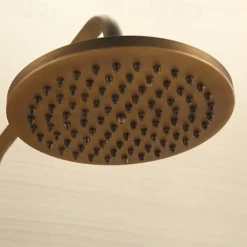 Shower Faucet,Shower System Set,Rainfall Shower System Ceramic Valve Two Handles Three Holes Bath Shower Mixer Taps with Hot and Cold Switch