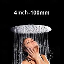 Shower Head 12/10/8/6 Inch Stainless Steel Ultra-thin Round Waterfall Shower Heads Rainfall Shower Head Rain Bathroom Accessories