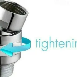 Shower Head Swivel Ball Adapter, Brass Chrome Ball Joint Shower Arm Head Angle Adjustable Swivel, Bathroom Shower Accessories, Shower Head Adapter