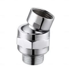 Shower Head Swivel Ball Adapter, Brass Chrome Ball Joint Shower Arm Head Angle Adjustable Swivel, Bathroom Shower Accessories, Shower Head Adapter