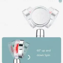 Shower Head Water Saving Flow 360 Degrees Rotating With Small Fan ABS Rain High-Pressure Spray Nozzle Bathroom Accessories