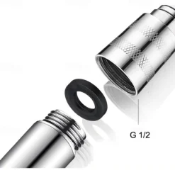 Shower Hose Stainless Steel for Hand Held Shower Heads 59-79 Inches, G1/2 Threaded Insert and Nut, Universal Shower Hose Replacement Handheld Shower Tube